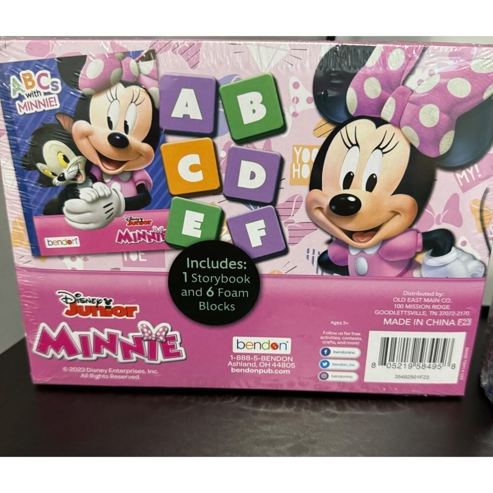123's With Mickey Mouse & ABC's with Minnie Mouse Blocks and Book Set - Picture 5 of 5